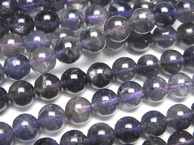 Iolite, Round Gemstone Beads