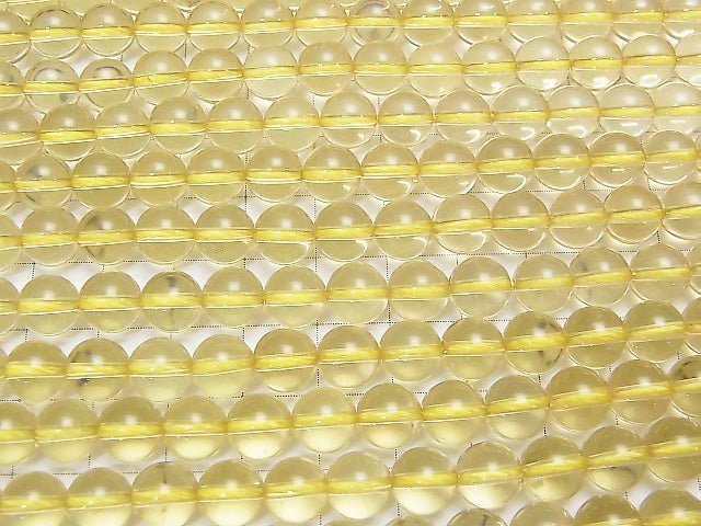 [Video] High quality Lemon Quartz AAA Round 8mm 1/4 or 1strand beads (aprx.15inch/37cm)