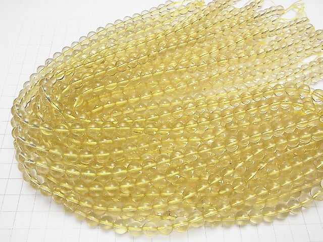 [Video]High quality Lemon Quartz AAA Round 8mm 1/4 or 1strand beads (aprx.15inch/37cm)