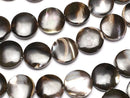 [Video]Mother of Pearl MOP Brown Coin 10x10x3mm 1strand beads (aprx.15inch/36cm)