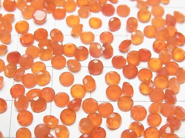 [Video] High Quality Carnelian AAA Undrilled Round Faceted 4x4x3mm 10pcs