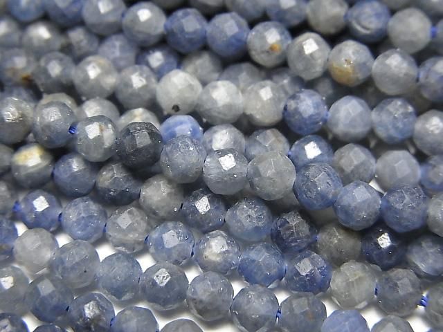 High Quality! Sri Lankan Sapphire AA+ Faceted Round 4mm half or 1strand beads (aprx.15inch/37cm)