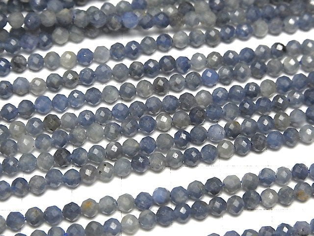 High Quality! Sapphire AA + Faceted Round 4mm half or 1strand beads (aprx.15inch / 37cm)