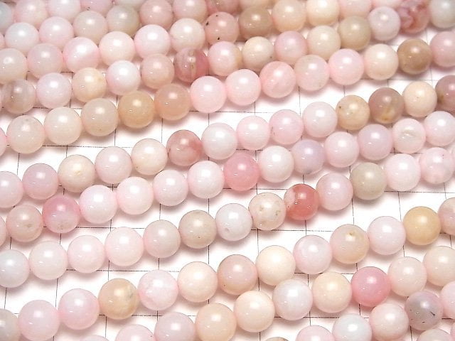 [Video]Pink Opal AA Round 8mm half or 1strand beads (aprx.15inch / 38cm)