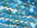 Apatite, Faceted Round Gemstone Beads