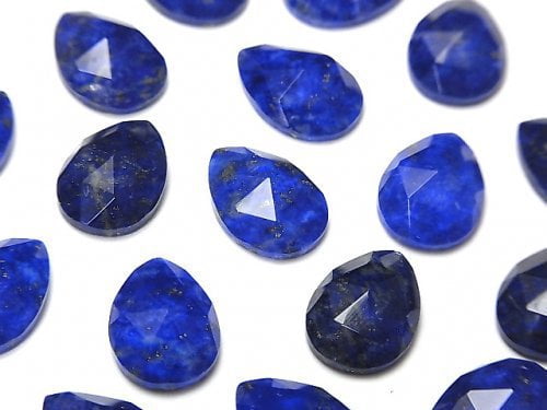 2pcs $9.79! Lapislazuli x Crystal AAA Rose Cut Pear shape 14x10mm 2pcs