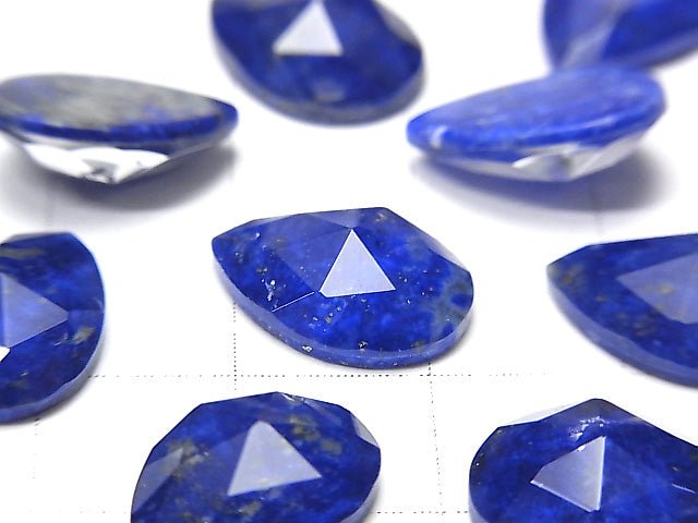 2pcs $9.79! Lapislazuli x Crystal AAA Rose Cut Pear shape 14x10mm 2pcs