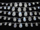 1strand $29.99 High Quality Rainbow Moonstone AA ++ Pear shape Faceted Briolette 1strand beads (aprx.6inch / 14cm)