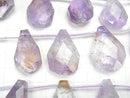 [Video] Rose Amethyst AA++ Rough Faceted Pear Shape 3pcs, 1strand beads (aprx.13inch/33cm)