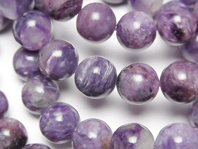 [Video] Charoite AA+ Round 10mm Bracelet