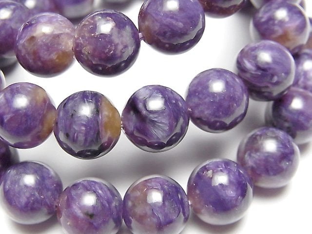 [Video] Charoite AA+ Round 10mm Bracelet