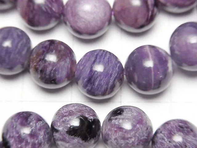 [Video] Charoite AA+ Round 10mm Bracelet