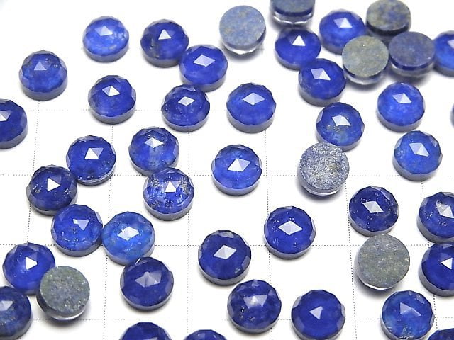 [Video] Lapislazuli x Crystal AAA Round Rose Cut 6x6mm 4pcs