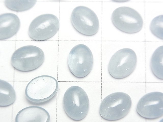 [Video] Namibia Aquamarine AAA- Oval Cabochon 8x6mm 2pcs