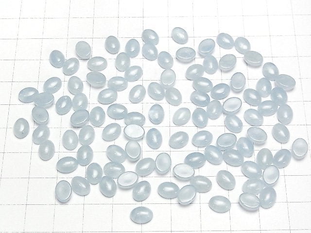 [Video] Namibia Aquamarine AAA- Oval Cabochon 8x6mm 2pcs