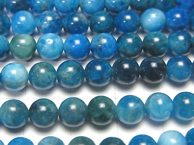 [Video] Blue Apatite AA++ Round 6mm 1strand beads (aprx.15inch/37cm)