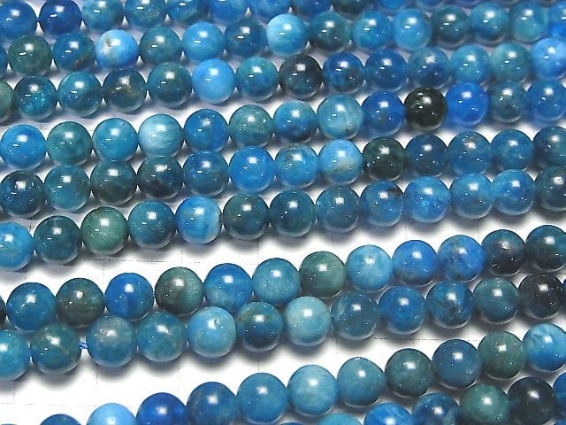 [Video] Blue Apatite AA++ Round 6mm 1strand beads (aprx.15inch/37cm)