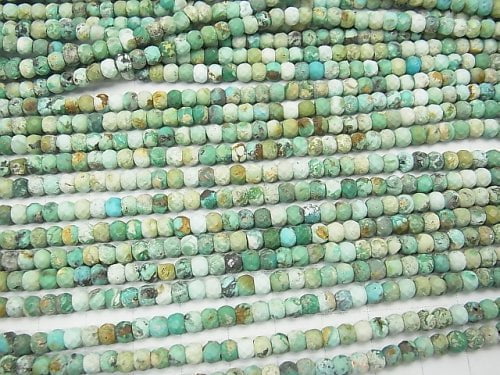 1strand $9.79! Turquoise AA Faceted Button Roundel 4x4x3mm 1strand beads (aprx.15inch/37cm)