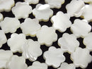 1strand $6.79! Mother of Pearl MOP White Flower 10x9x3mm 1strand beads (aprx.15inch/38cm)
