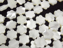 1strand $6.79! Mother of Pearl MOP White Flower 10x9x3mm 1strand beads (aprx.15inch/38cm)