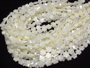 1strand $6.79! Mother of Pearl MOP White Flower 10x9x3mm 1strand beads (aprx.15inch/38cm)