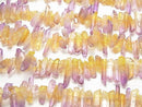 [Video] Crystal Natural Point Cut Metallic Coating Purple & Yellow 1strand beads (aprx.15inch/36cm)