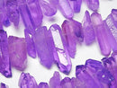 [Video] Natural Point Cut Crystal, Purple Coated, 1-Strand Beads (approx. 15 inches/38 cm)