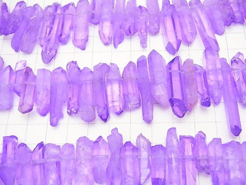 [Video] 1strand $11.79! Crystal Natural Point cut purple color coating 1strand beads (aprx.15inch / 38cm)