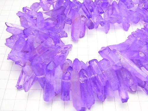 [Video] 1strand $11.79! Crystal Natural Point cut purple color coating 1strand beads (aprx.15inch / 38cm)