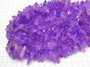 [Video] Natural Point Cut Crystal, Purple Coated, 1-Strand Beads (approx. 15 inches/38 cm)
