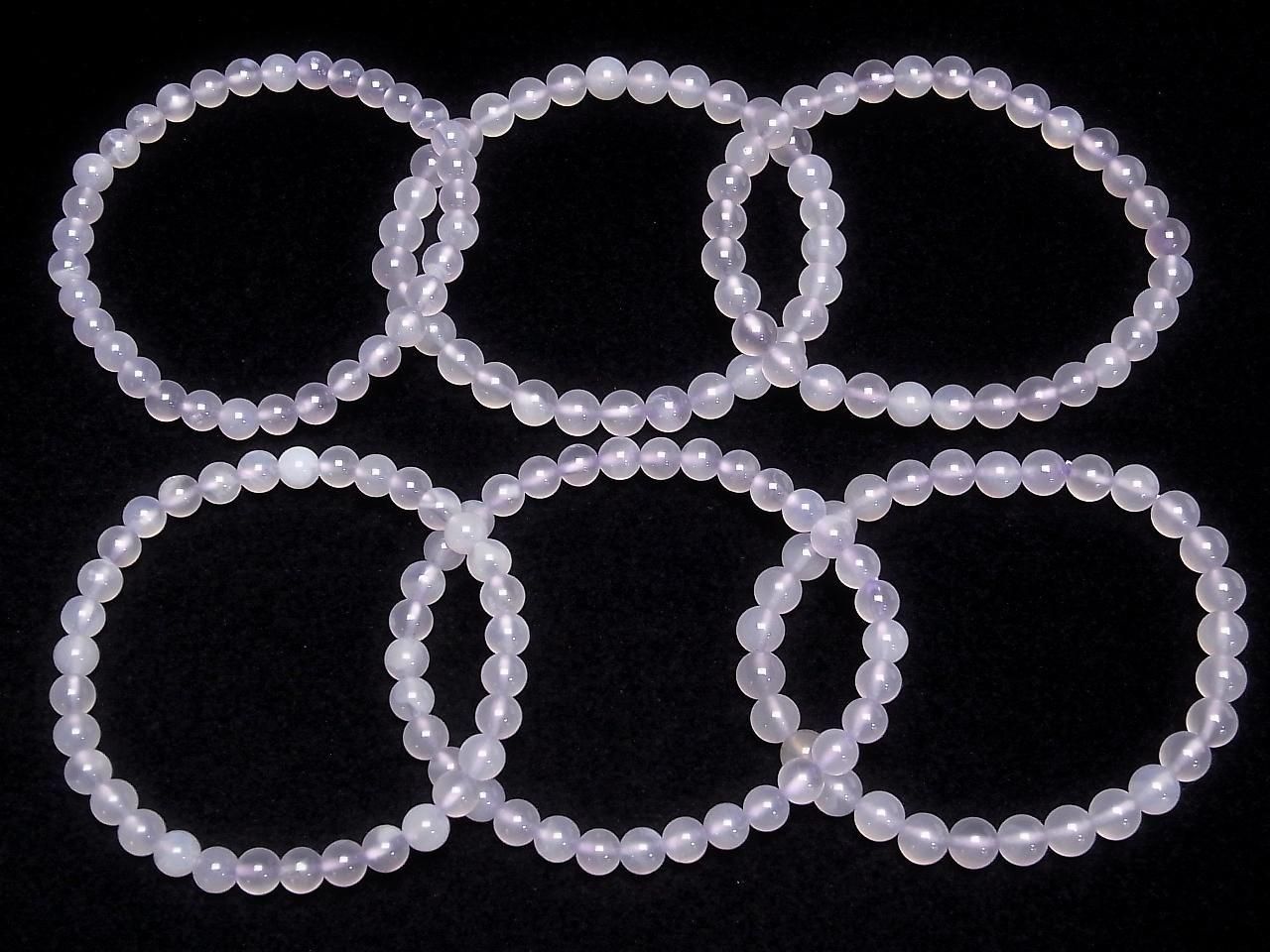 1 fil $69.99 ! Péridot indonésien naturel violet calcédoine AAA rond 6mm 1 fil perles (Bracelet)