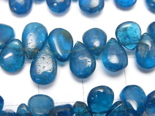 [Video] High Quality Blue Apatite AA+ Pear shape (Smooth) 1strand beads (aprx.15inch / 37cm)