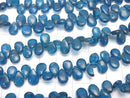 [Video] High Quality Blue Apatite AA+ Pear shape (Smooth) 1strand beads (aprx.15inch / 37cm)