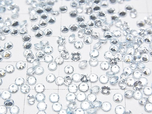 [Video]High Quality Sky Blue Topaz AAA Loose stone Round Faceted 3x3mm 10pcs
