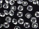 [Video]High Quality White Topaz AAA Loose stone Square Faceted 6x6mm 5pcs