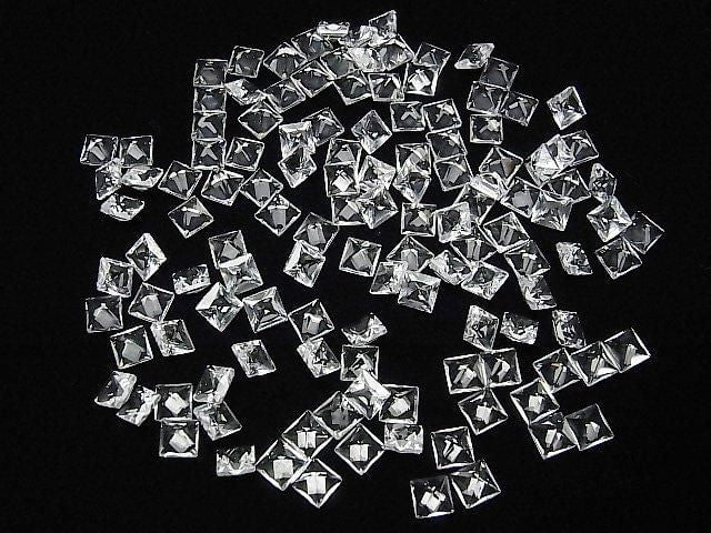 [Video] High Quality White Topaz AAA Loose Stone Princess Cut 5x5mm 5pcs