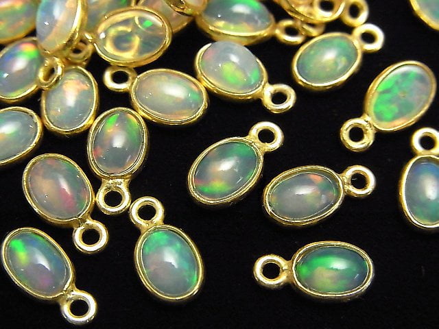 Bezel Setting, Opal, Oval Gemstone Beads