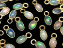 [Video]High Quality Ethiopian Opal AA++ Bezel Setting Oval 5.5x3.5mm 18KGP 3pcs