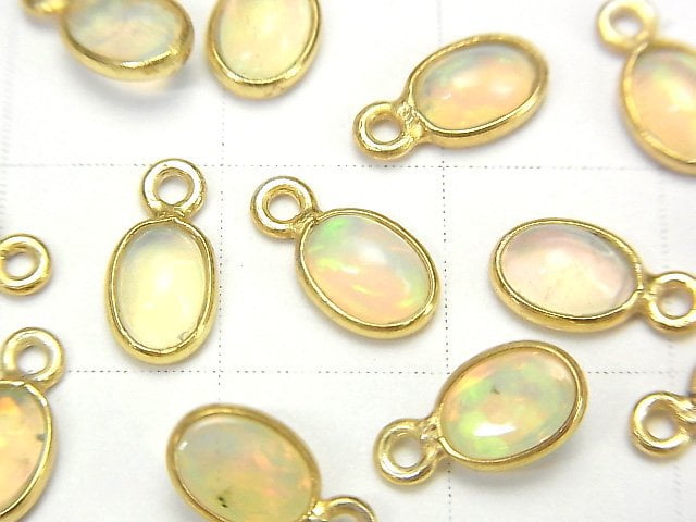 [Video] High Quality Ethiopia Opal AAA Bezel Setting Oval 6x4mm 18KGP 3pcs $9.79!