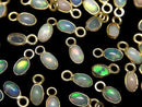 [Video]High Quality Ethiopian Opal AA++ Bezel Setting Oval 5.5x3.5mm 18KGP 3pcs