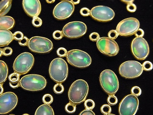 [Video] High Quality Ethiopia Opal AAA Bezel Setting Oval 6x4mm 18KGP 3pcs $9.79!