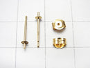 [18K Yellow Gold] Direct-Connect Earstuds & Earnuts with Plate, 1 Pair