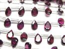 [Video]High Quality Rhodolite Garnet AAA Pear shape Faceted 6x4mm half or 1strand (18pcs )