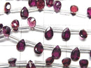 [Video]High Quality Rhodolite Garnet AAA Pear shape Faceted 6x4mm half or 1strand (18pcs )