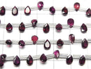 [Video]High Quality Rhodolite Garnet AAA Pear shape Faceted 6x4mm half or 1strand (18pcs )