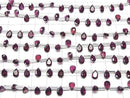 [Video]High Quality Rhodolite Garnet AAA Pear shape Faceted 6x4mm half or 1strand (18pcs )