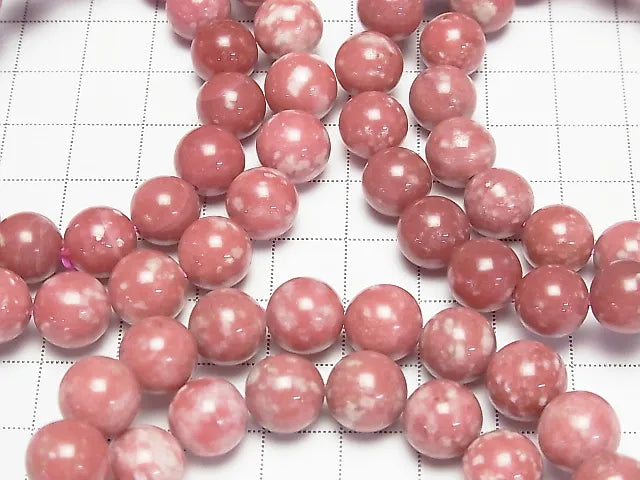 [Video] Norway Thulite Round 10mm 1strand (Bracelet)