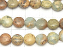 [Video] Impression Jasper Coin 8x8mm 1strand beads (approx. 15 inches/37 cm)