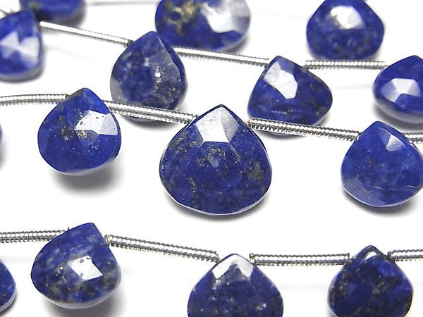 Chestnut Shape, Faceted Briolette, Lapis lazuli Gemstone Beads