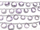 [Video] High Quality Pink Amethyst AAA Chestnut Faceted Briolette 1strand (12pcs)